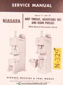 Niagara C and D Series, Deep Throat Adjustable and Horn Presses Service Manual